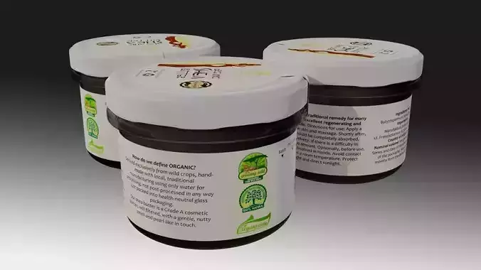 COSMETIC JAR  shea butter 3D model
