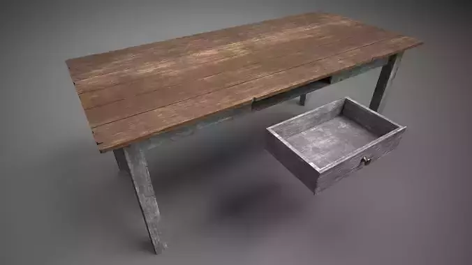 Old Table  Low-poly 3D model