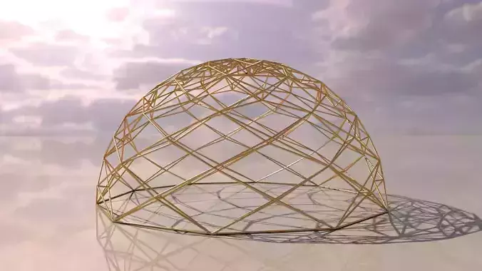 Geodesic Dome like design wire-frame structure 