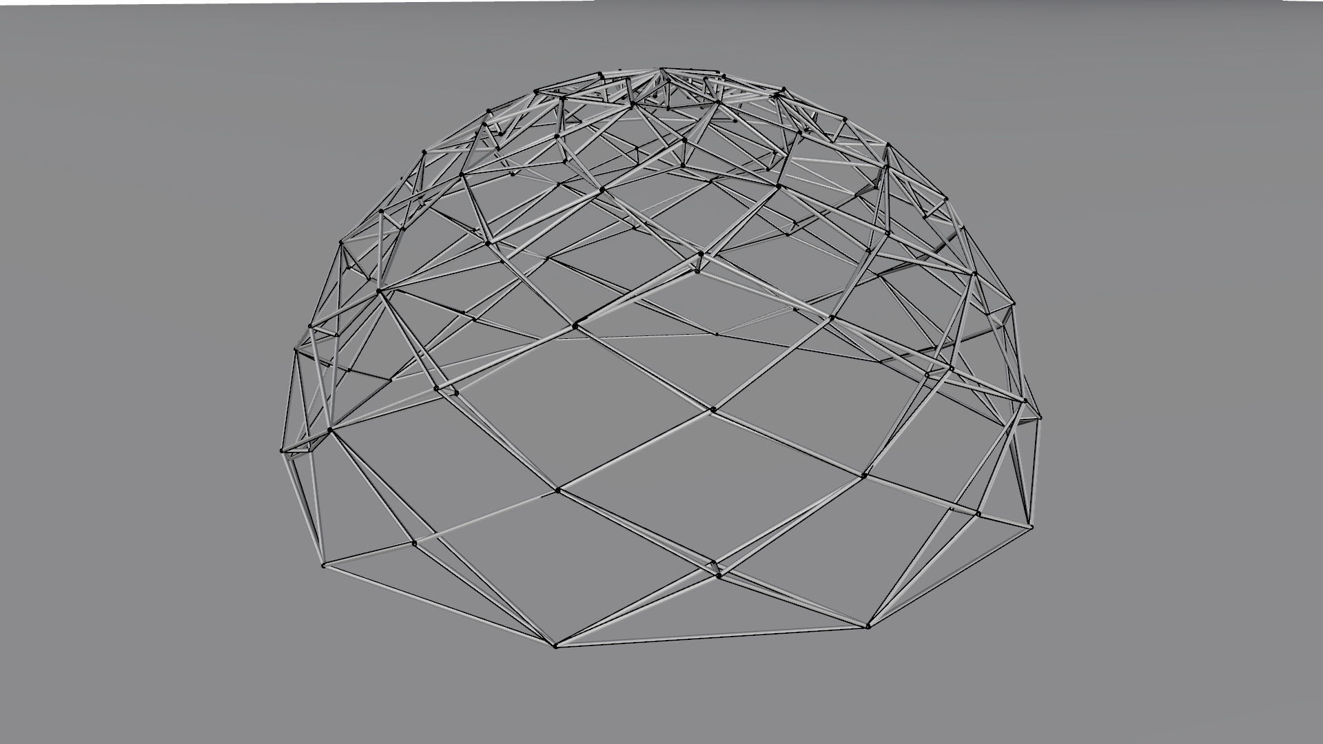 Geodesic Dome like design wire-frame structure 3D model_11
