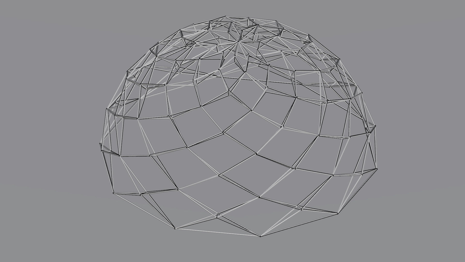 Geodesic Dome like design wire-frame structure 3D model_15