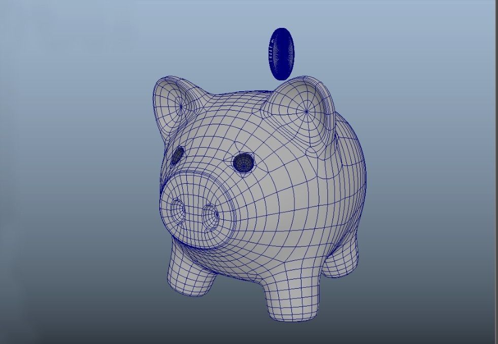 Piggy bank 3D model_14