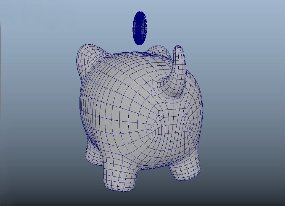 Piggy bank 3D model_16