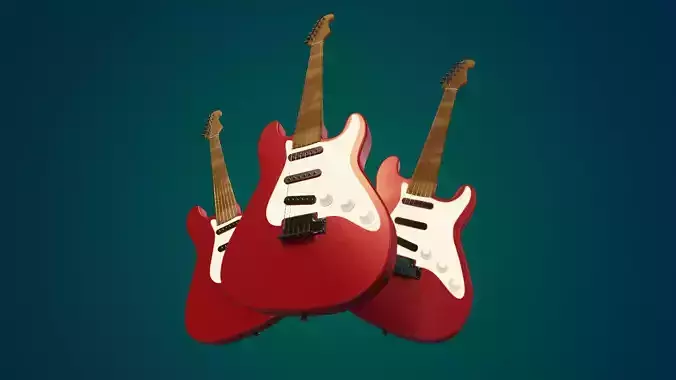 Guitar three electric guitars