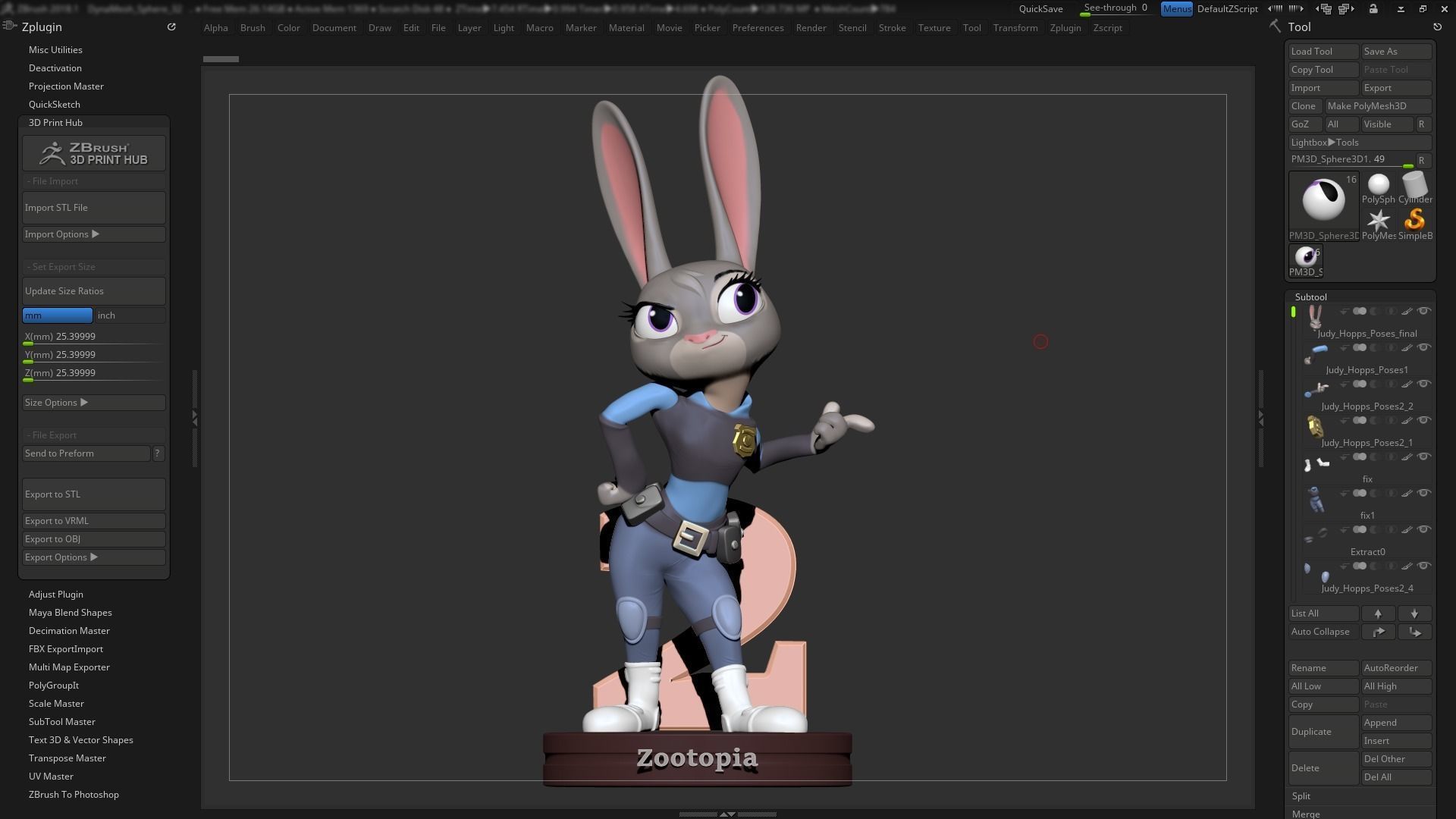 Judy Hoops Fanart 3D print model_8