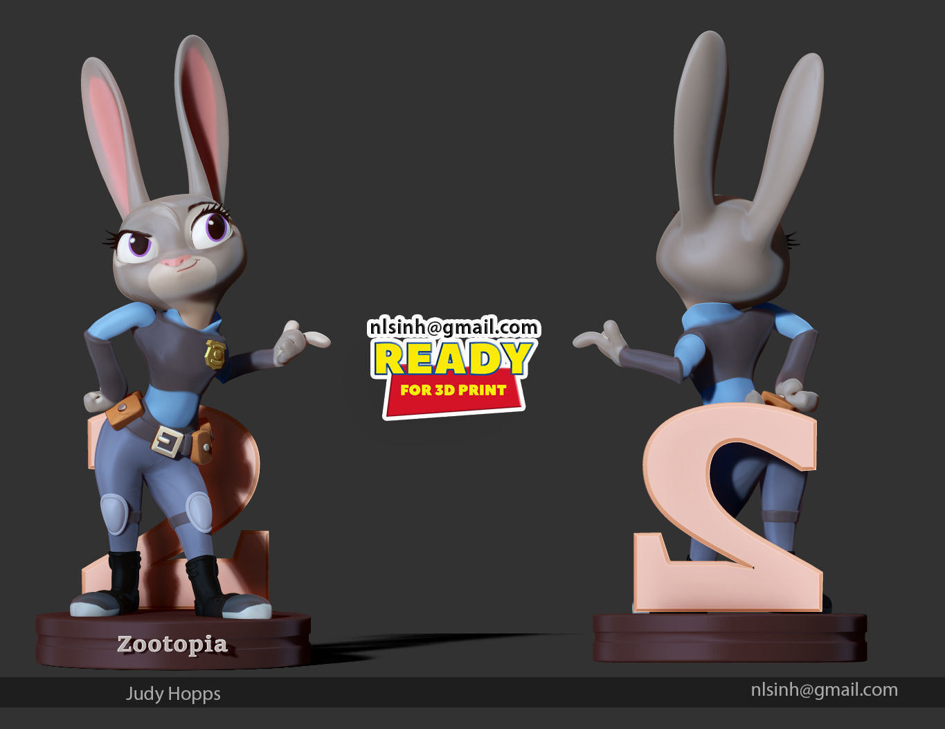 Judy Hoops Fanart 3D print model_6