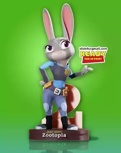 Judy Hoops Fanart 3D print model