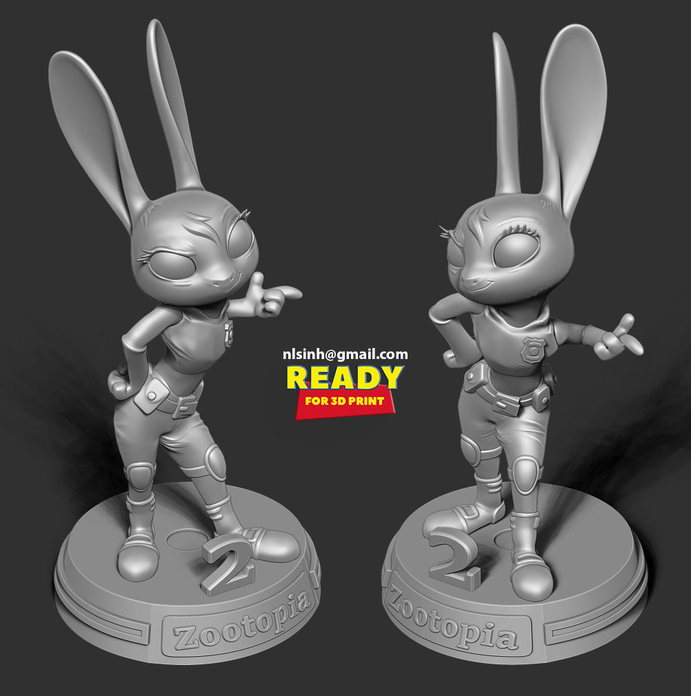 Judy Hoops Fanart 3D print model_4