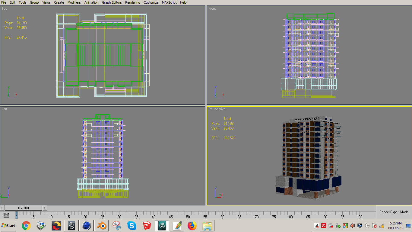 8 Apartment Buildings Set 1 3D model_17