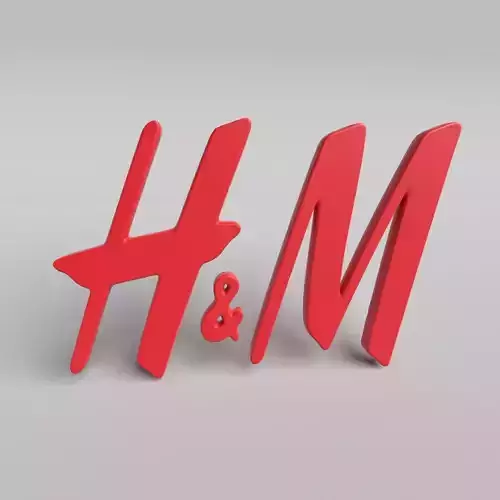 H and M Logo Free low-poly 3D model