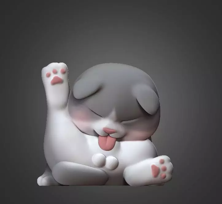 Cat Cute 3D Model For Print 3D print model_0