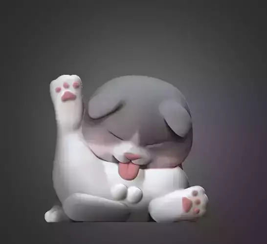 Cat Cute 3D Model For Print 3D print model