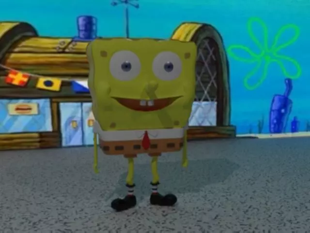 spongebob character 3d model Low-poly 3D model_0