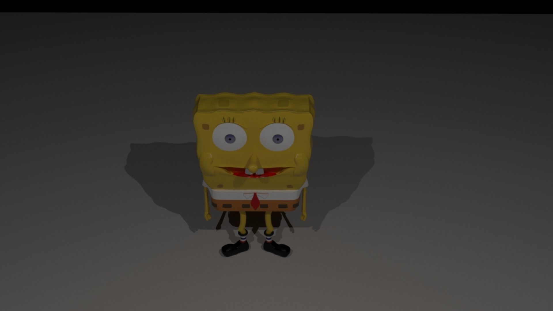 spongebob character 3d model Low-poly 3D model_4