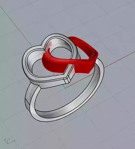 Double heart ring