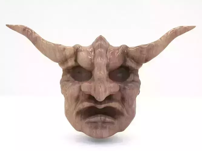 Wooden Demon Head