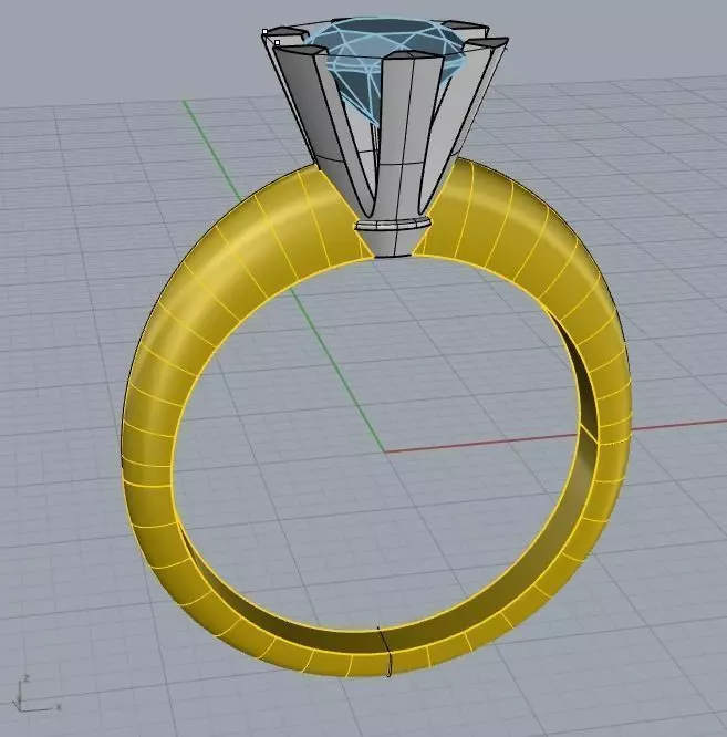 Engagement Ring 3D print model_0