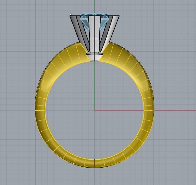 Engagement Ring 3D print model_2