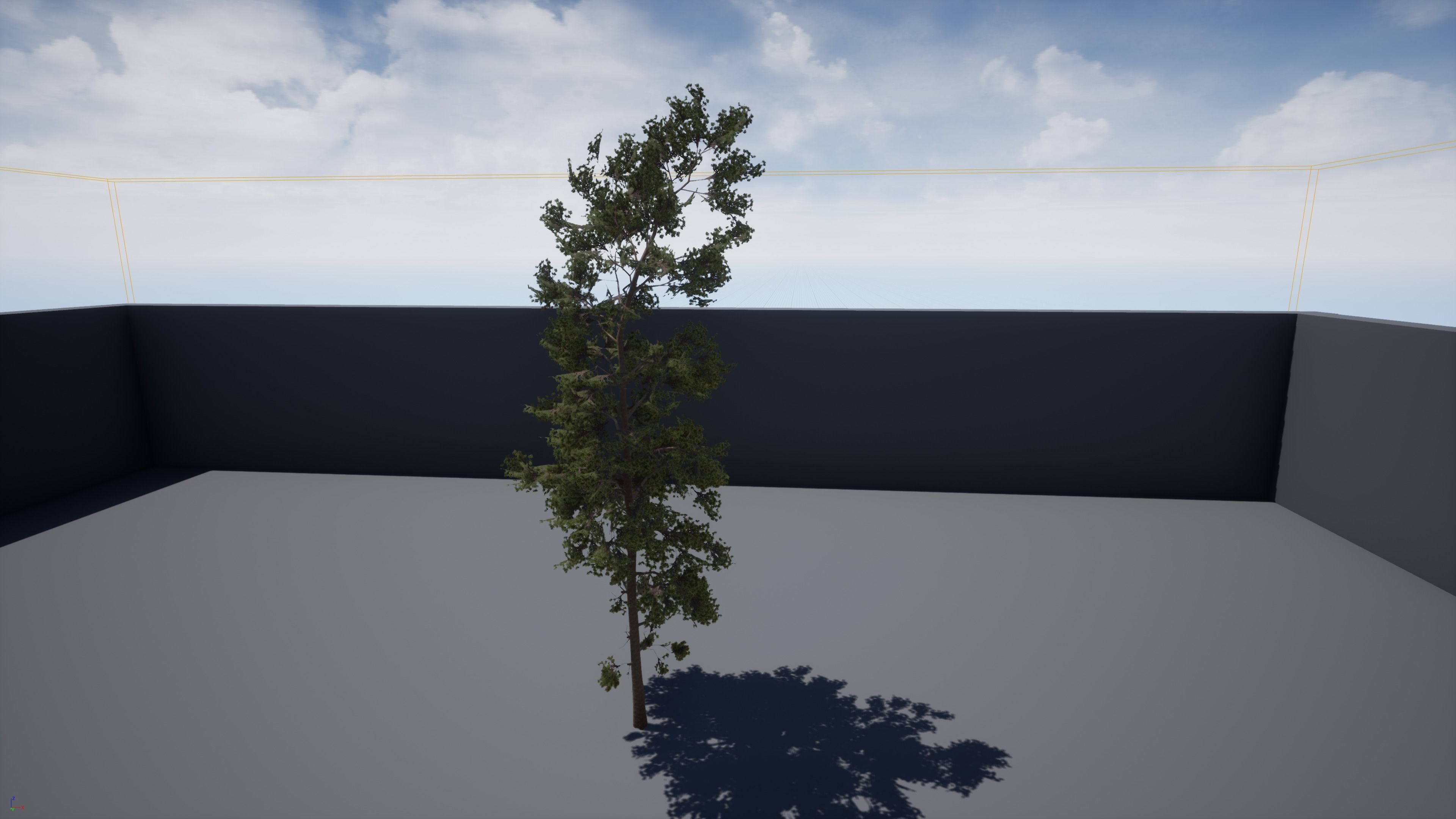 Four pine trees Low-poly 3D model_4