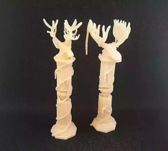 Column elk and deer 3d print Free 3D print model