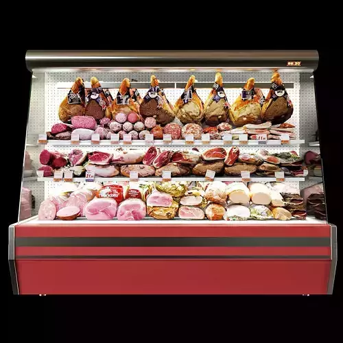 Shelves with meat 3D model