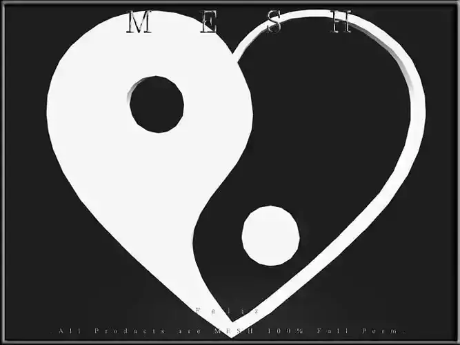 Ying yang symbol Heart 02