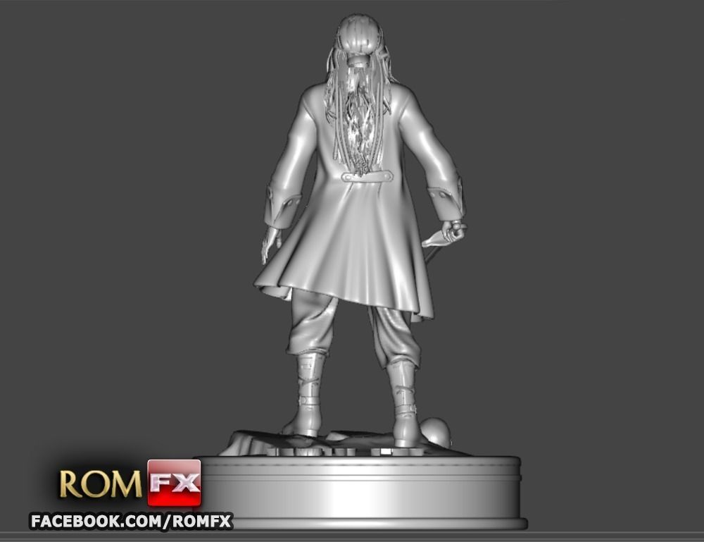 Captain Jack Sparrow - Pirates of the Caribbean Figure Printable 3D print model_4