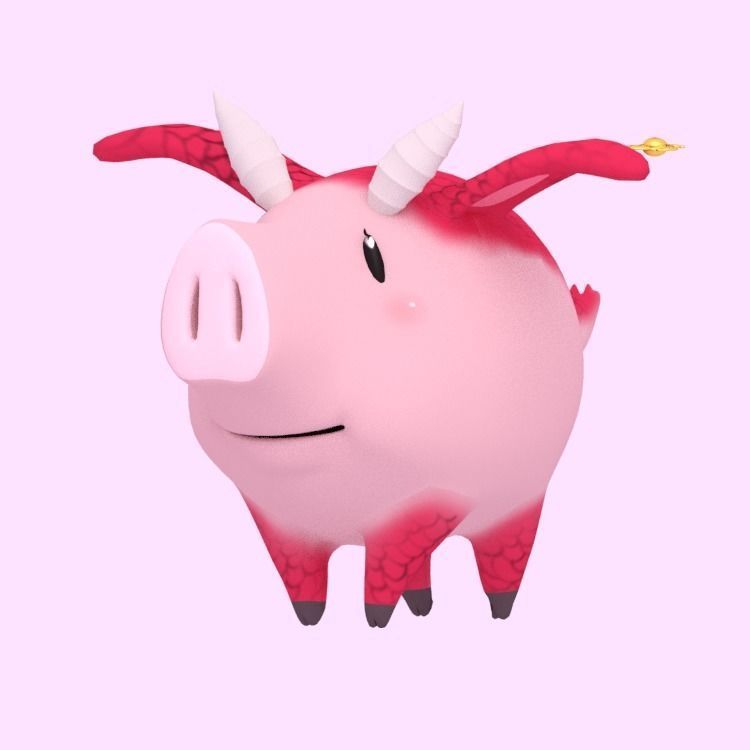 Dragon Hawk Low-poly 3D model_2