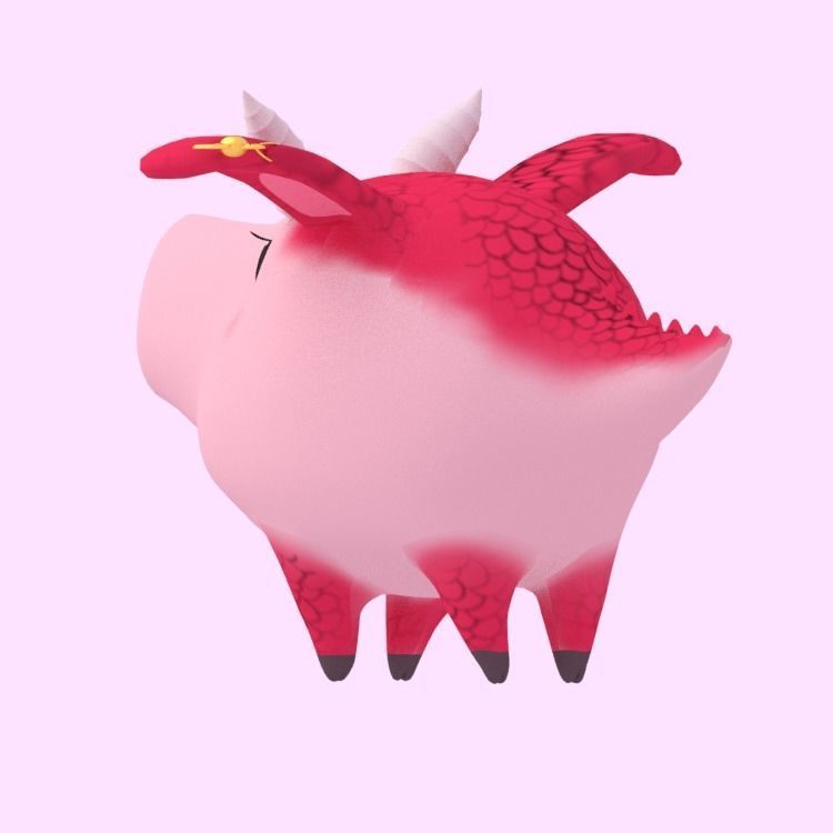 Dragon Hawk Low-poly 3D model_4