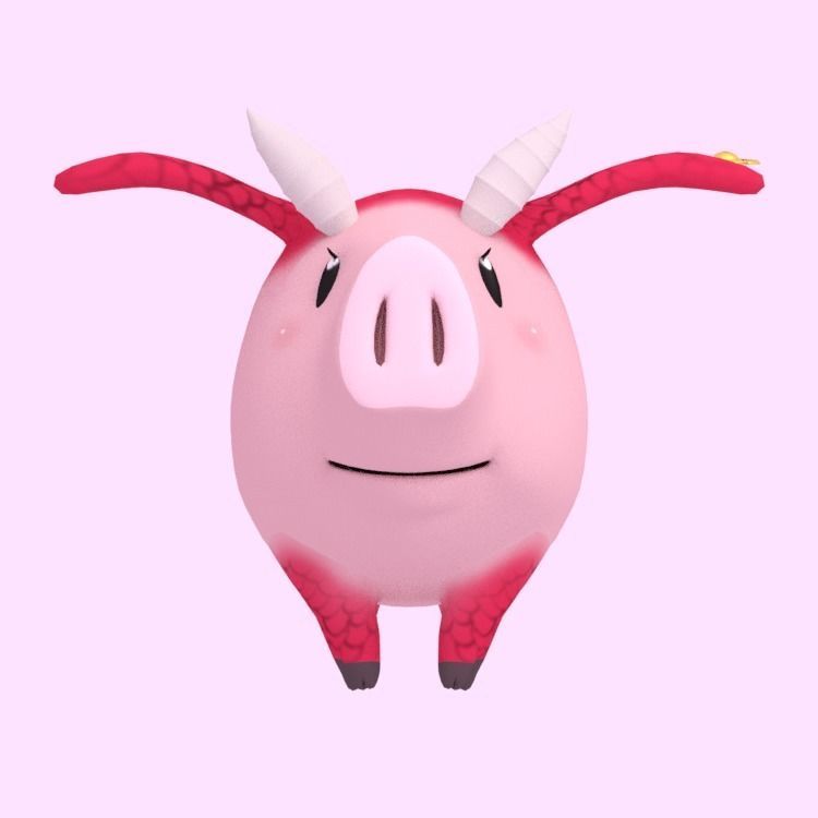 Dragon Hawk Low-poly 3D model_1