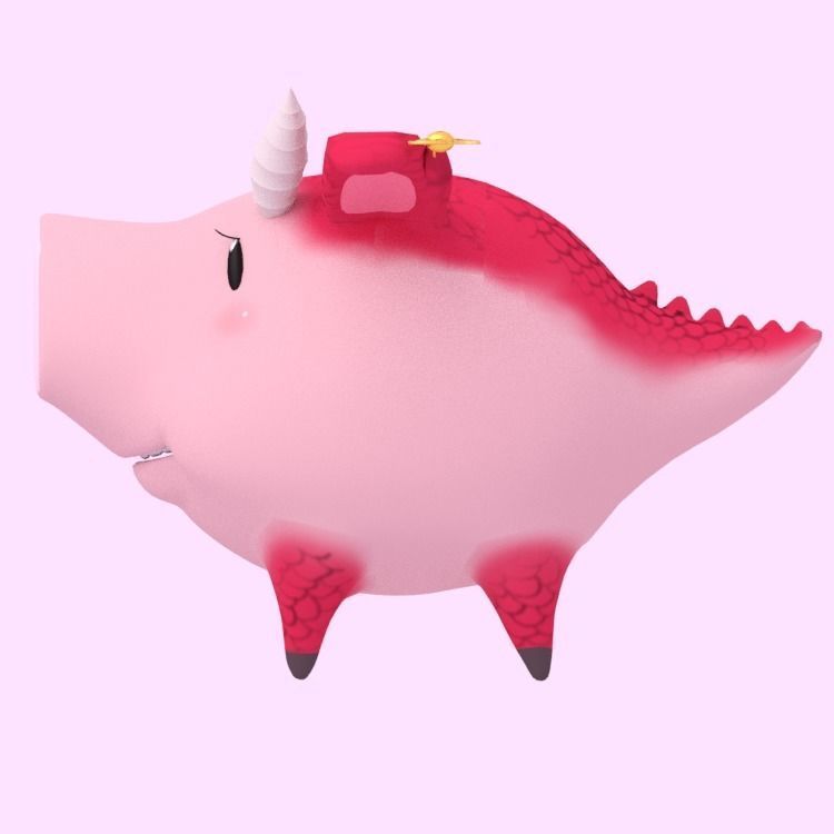 Dragon Hawk Low-poly 3D model_3