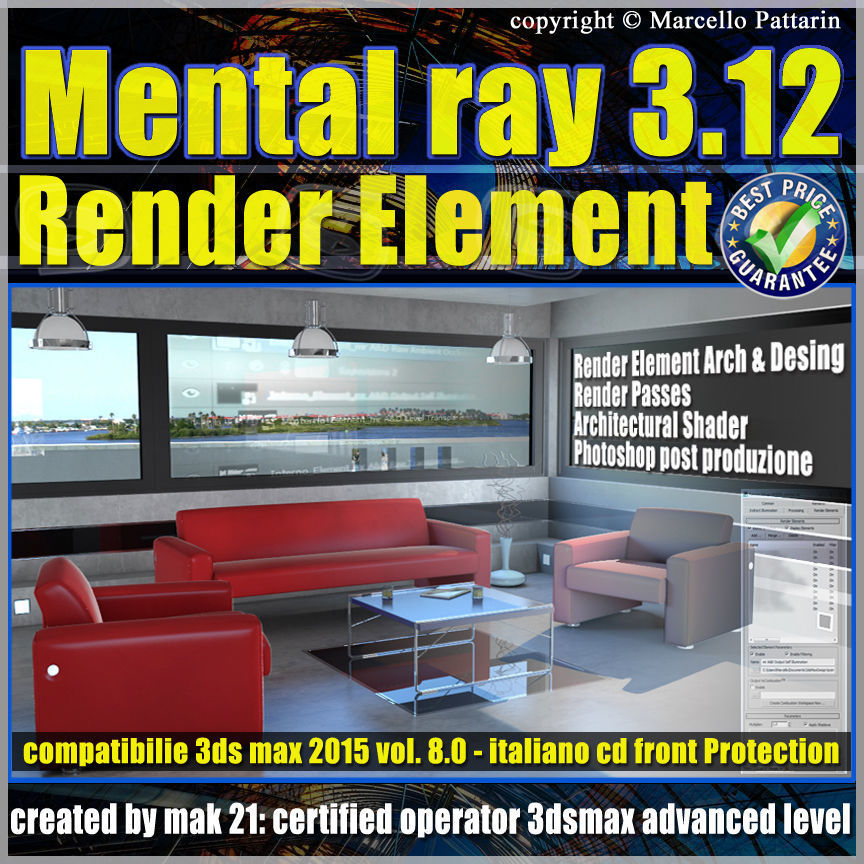 Mental ray 3 12 in 3dsmax 2015 Vol 8 Render Element cd front