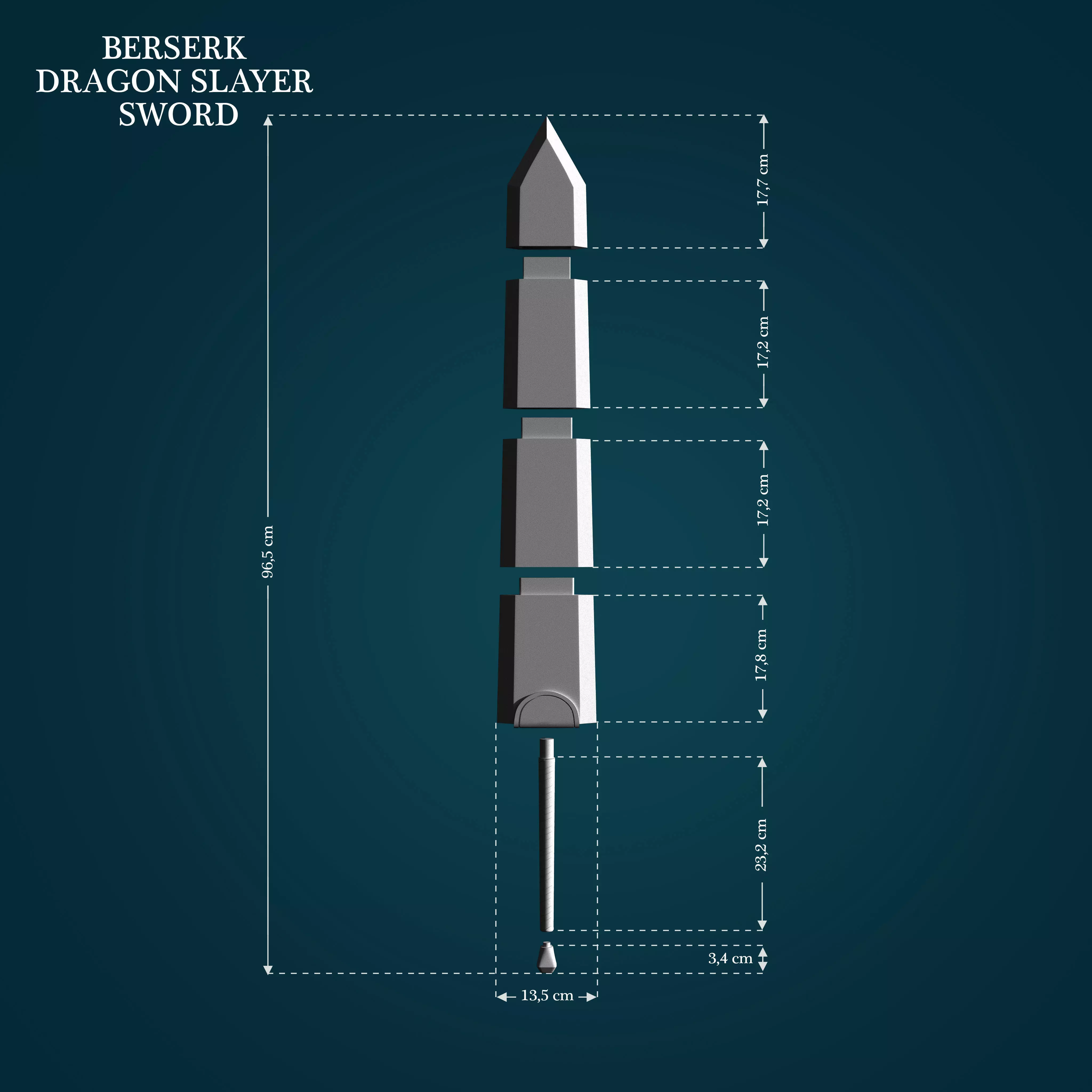 Dragon Slayer Sword from Berserk 3D print model_0