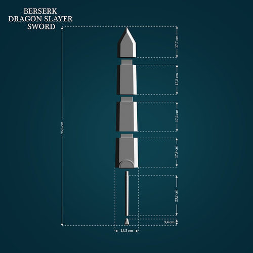Dragon Slayer Sword from Berserk 3D print model