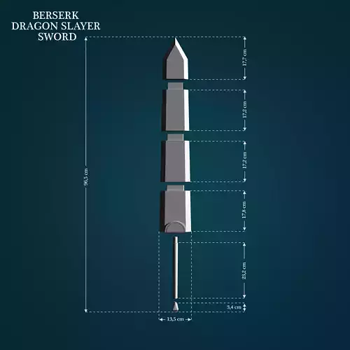 Dragon Slayer Sword from Berserk 3D print model