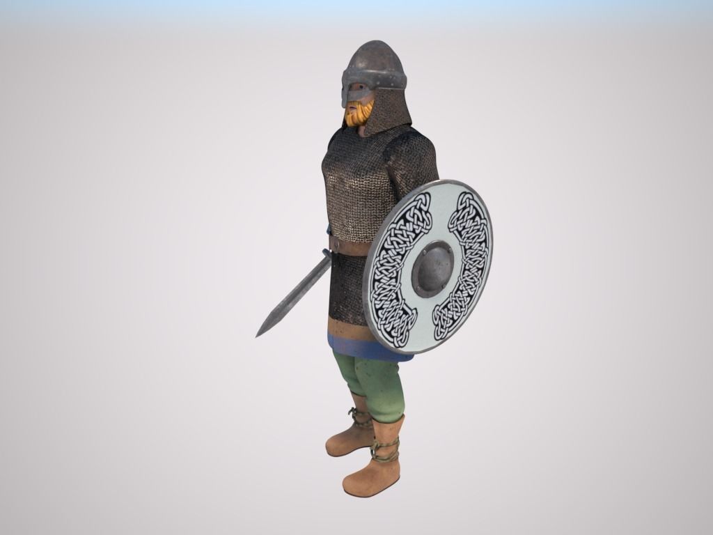 Viking warrior 3D model_5