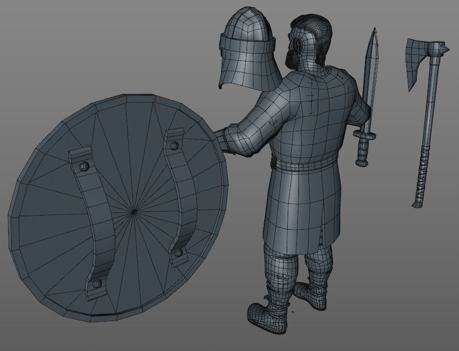 Viking warrior 3D model_9