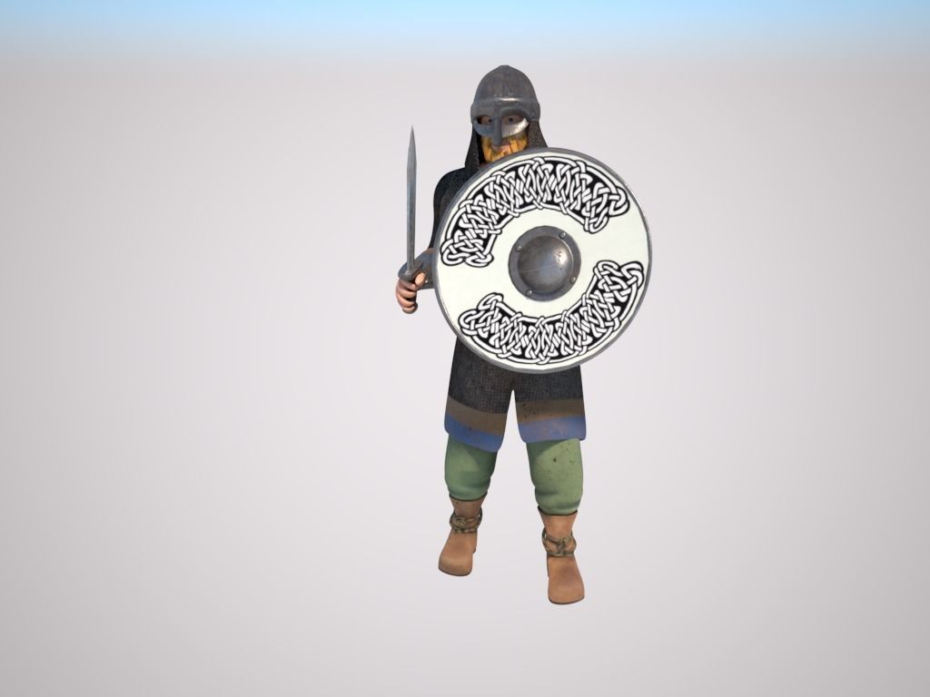 Viking warrior 3D model_7