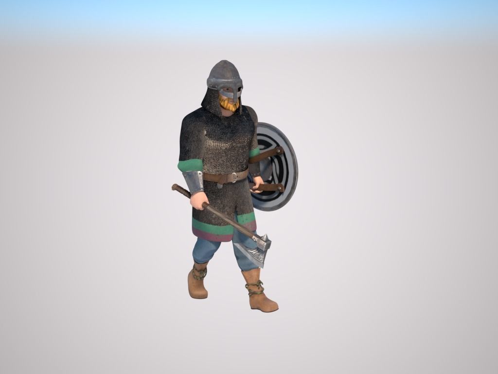 Viking warrior 3D model_3