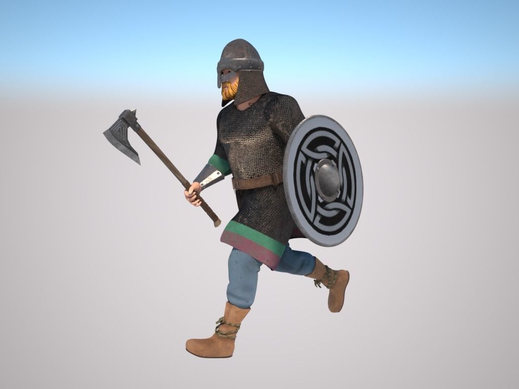 Viking warrior 3D model_4