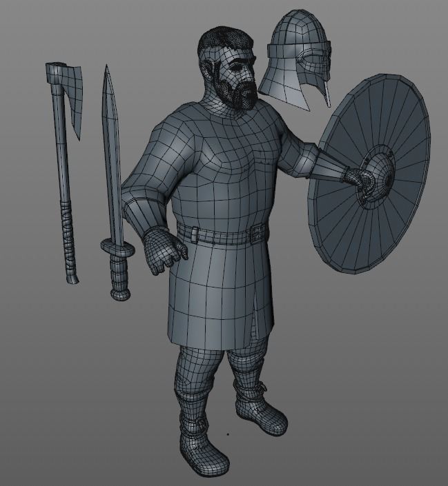 Viking warrior 3D model_8