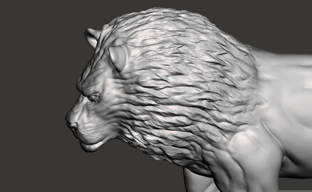 Lion Sculpture 3D print model_5