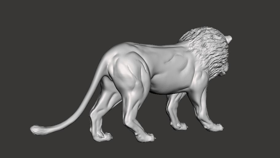 Lion Sculpture 3D print model_4