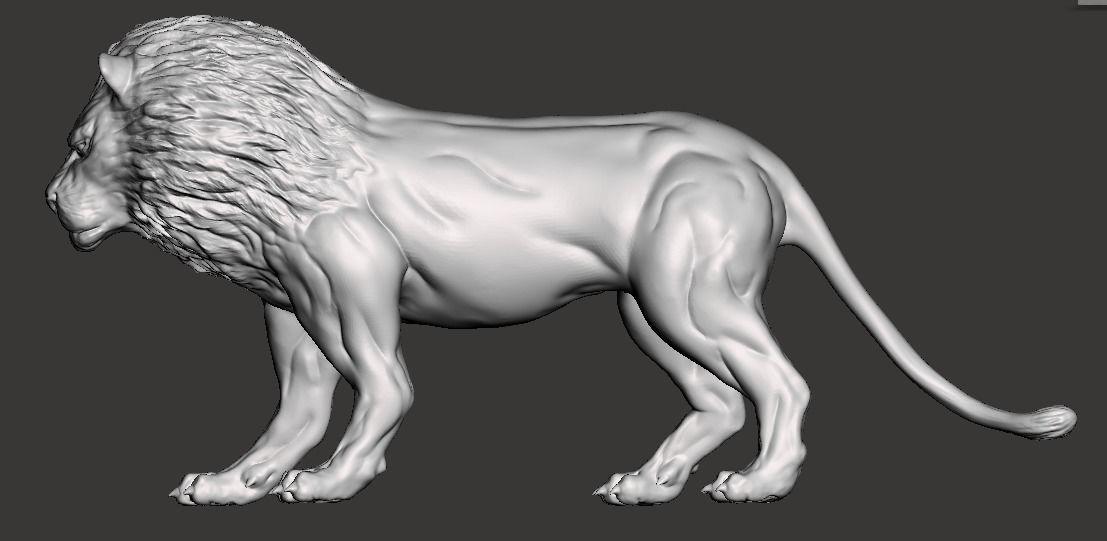 Lion Sculpture 3D print model_3
