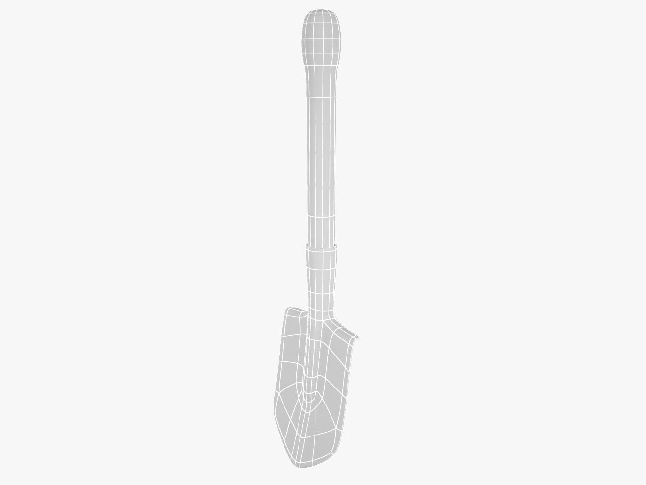 Shovel garden spade 3D model_6