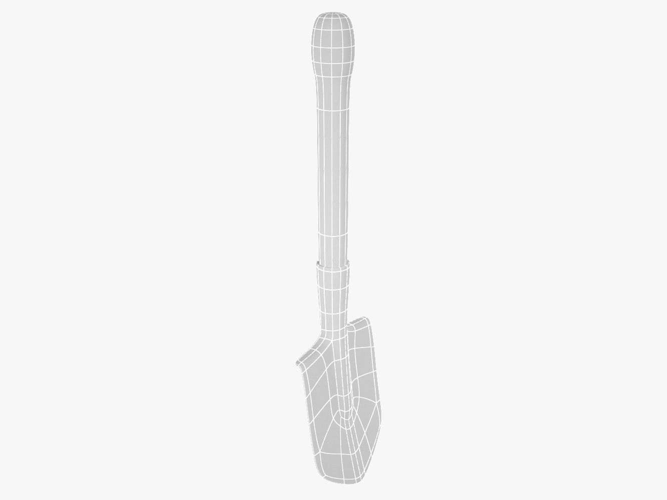Shovel garden spade 3D model_9