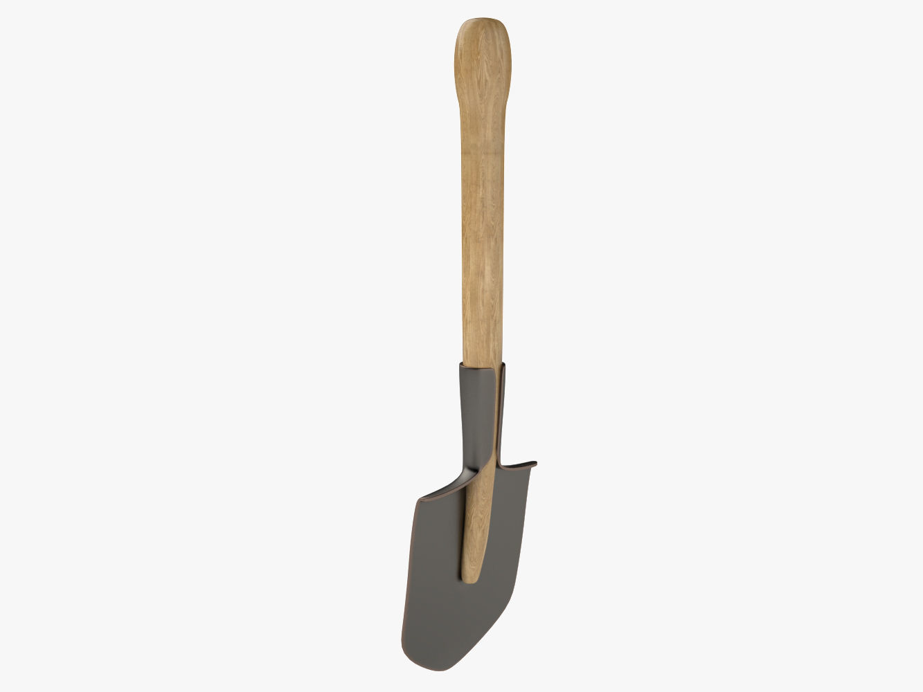 Shovel garden spade 3D model_2