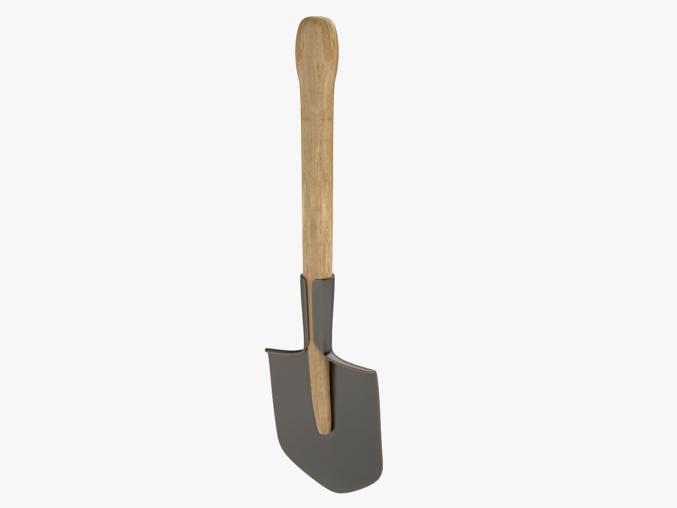 Shovel garden spade 3D model_3