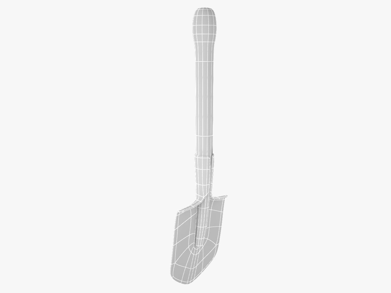 Shovel garden spade 3D model_7