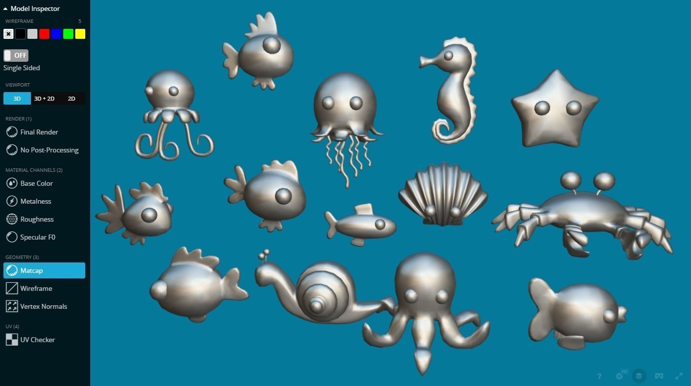 Cartoon Fish 3 3D model_5